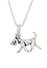 nice itty-bitty tiny puppy charm necklace for babies 